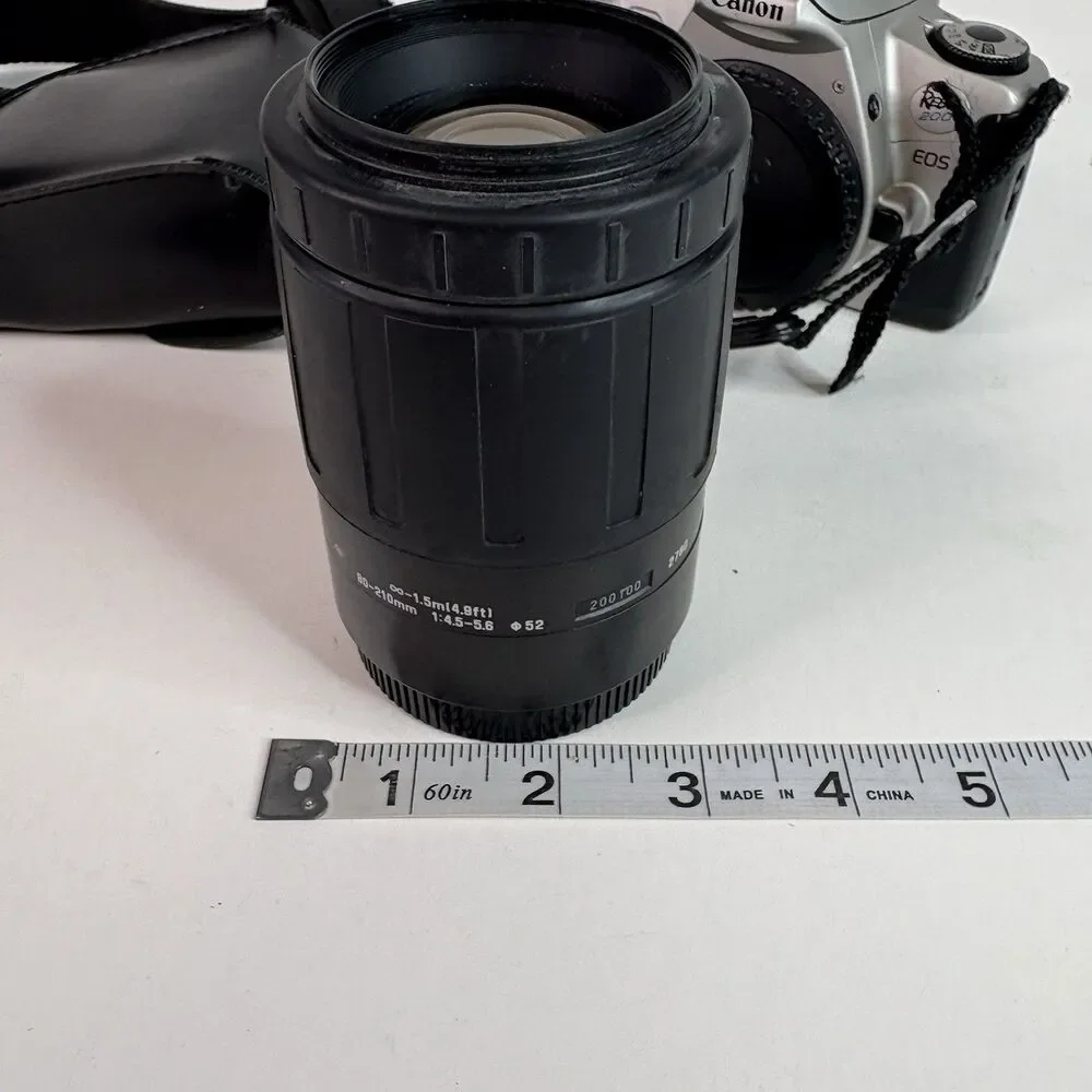 Vintage Canon Rebel 2000 Eos, With Flash And Zoom 80-200mm 1:4.5-5.6 Lens, UV